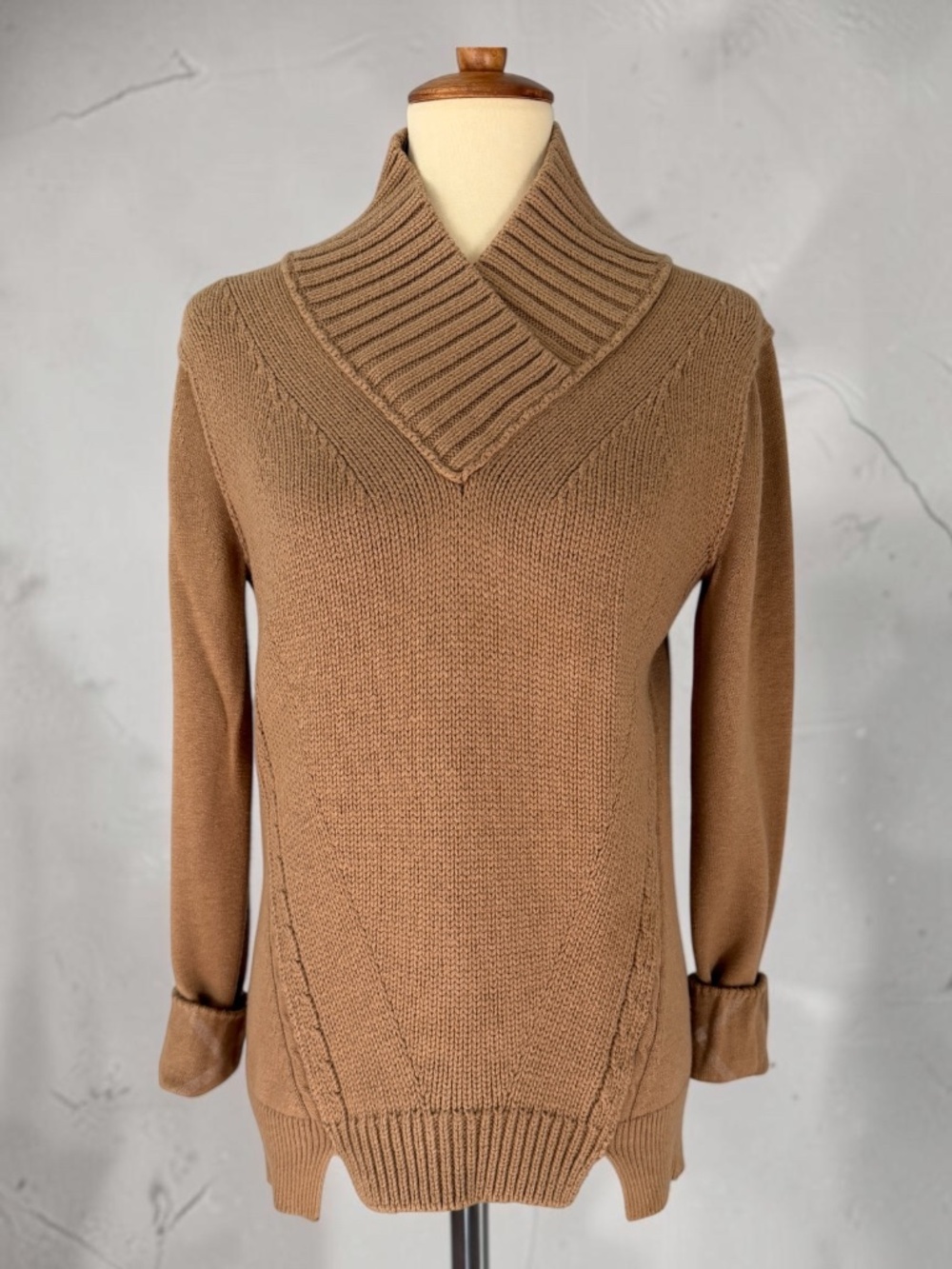 Burberry | Cashmere Blend Cowl Sweater | Camel | Size M